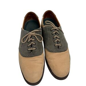 E.T. Wright leather saddle oxford shoes vintage made in USA leather size 8.5D